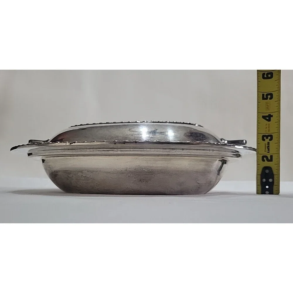 Vintage Viking EPNS Yorkshire Covered Serving Dish Silverplate V101 Oval 12